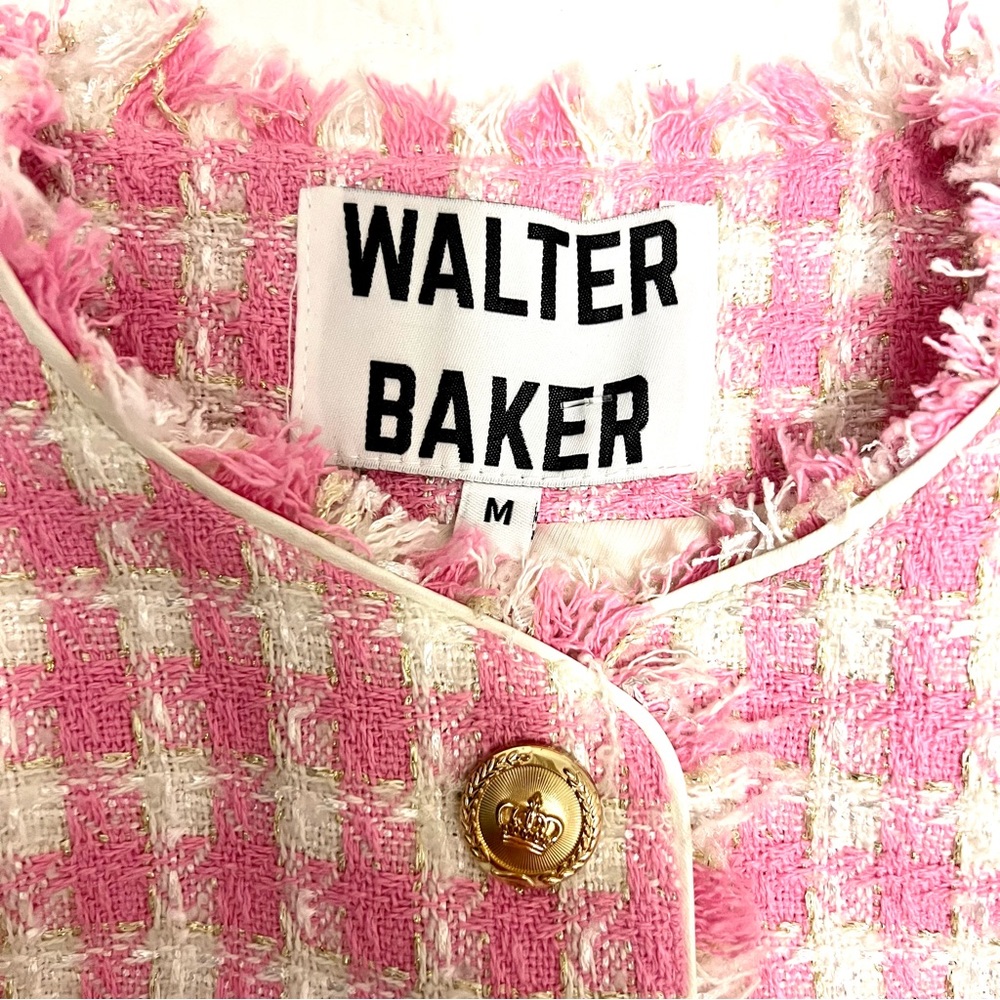 NWT WALTER BAKER KENNEDY NAUTICAL TWEED PINK JACKET AND KAILYN SKIRT SET - Picture 10 of 15